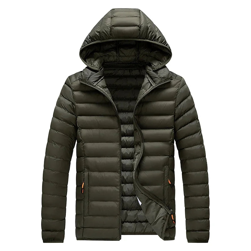 Men Parkas "Casual Outwear Detachable Hat Outfits Parkas Coat"