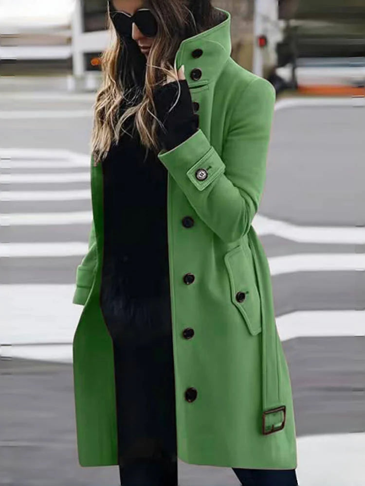 Women Coat & Jacket "Wool Blend Women's Coat Outerwears Winter Warm Female Jackets"