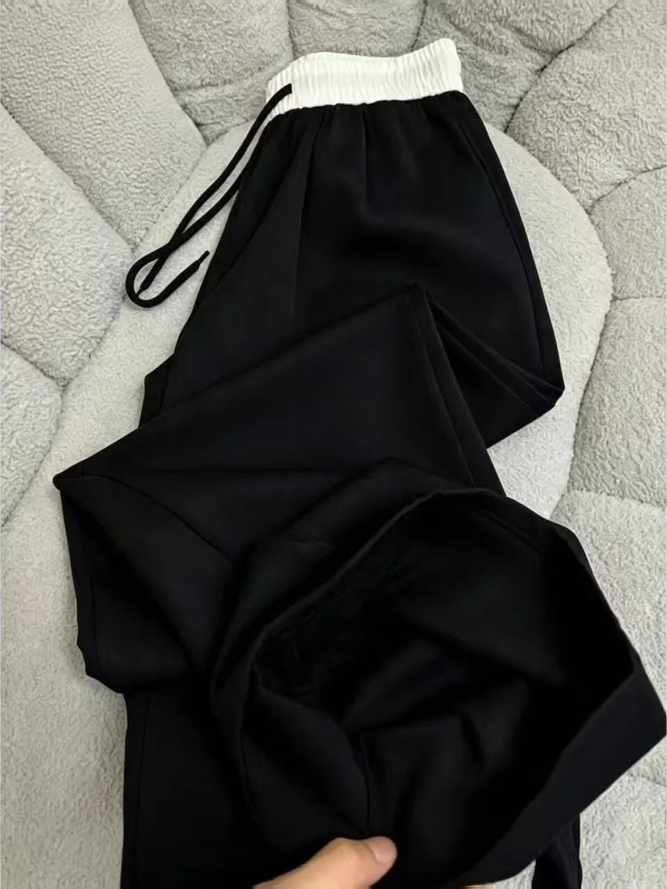 Women Trouser "High Waist Fleece Lined Thickened Wide Leg Pants Casual Straight Cut Sports Trousers"