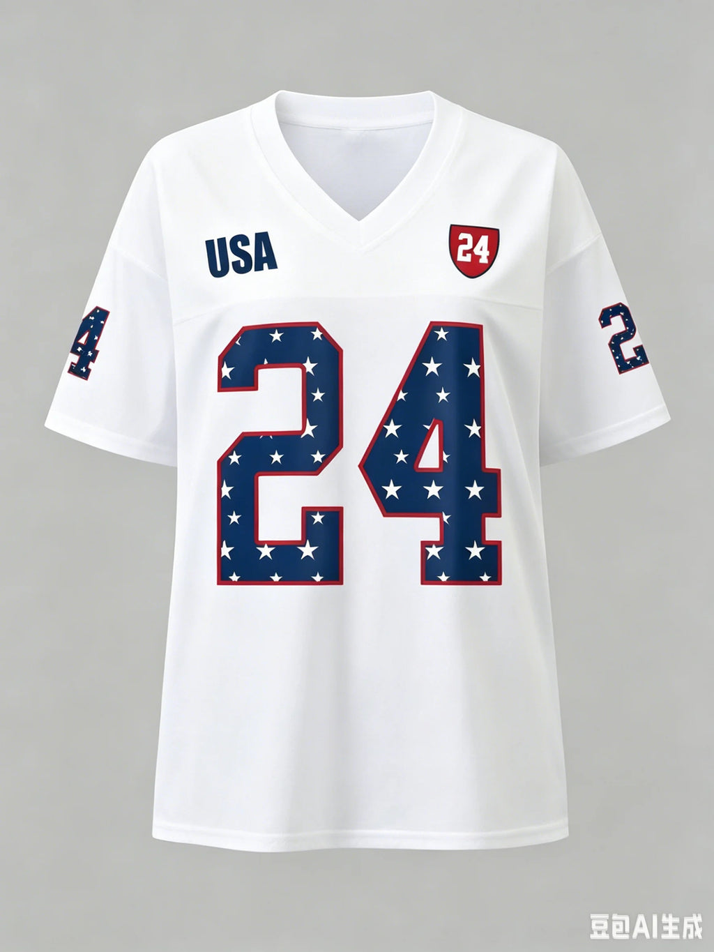 Women T-Shirt & Polo "USA No.24 Printed Jersey T-Shirt Women Breathable Short Sleeve"
