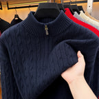 Men Sweater "High end Fashion zipper collar Sweater Men casual new exquisite jacquard"