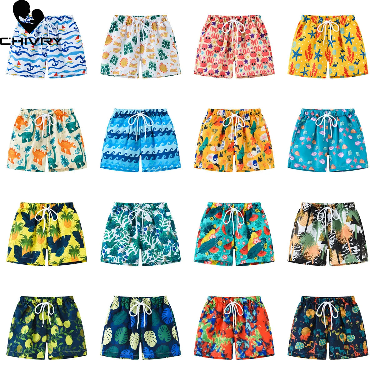 Men's Summer Swimming Trunk Swimwear Flower Printed Swimsuits Swimwear