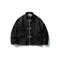 Men Denim Top"American Vintage Denim Jacket Men Stand Collar Cotton"