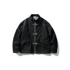 Men Denim Top"American Vintage Denim Jacket Men Stand Collar Cotton"