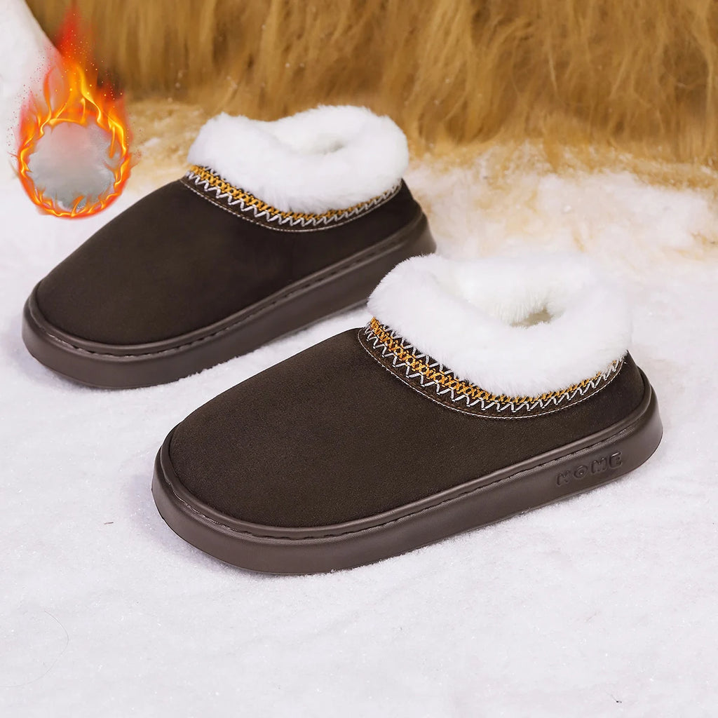Women Slippers "Fluffy Women's Slippers Home Casual Plush Ankle Boots"