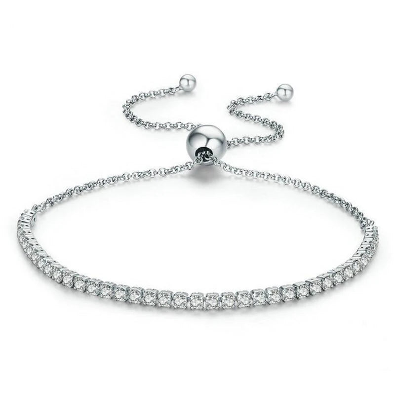 Unisex Jewelry & Accessory "3mm 4mm D Color Moissanite Tennis Bracelet Full Diamond GRA 925 Sterling Silver Wedding Jewelry Bracelets"