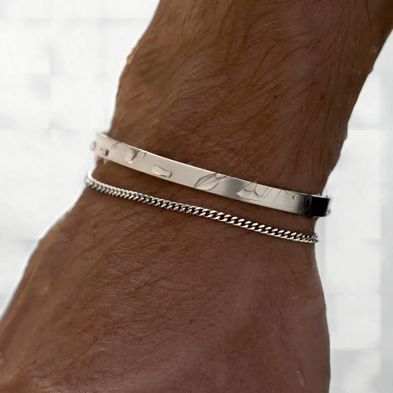 Men Jewelry & Accessory "Stackable Bracelets for Men, 925 Sterling Silver"