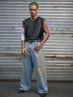 Men's Leather Tank Tops Superior Quality