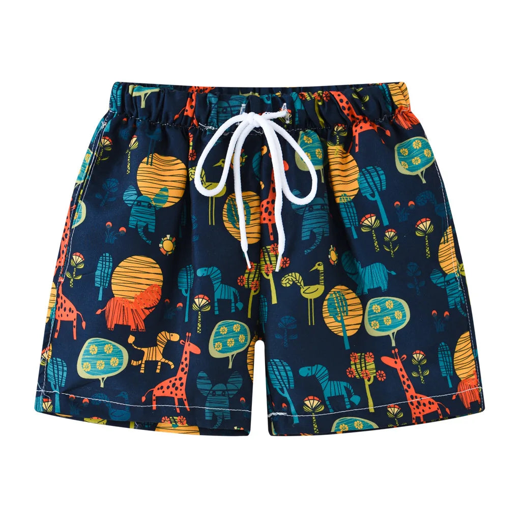 Men's Summer Swimming Trunk Swimwear Flower Printed Swimsuits Swimwear