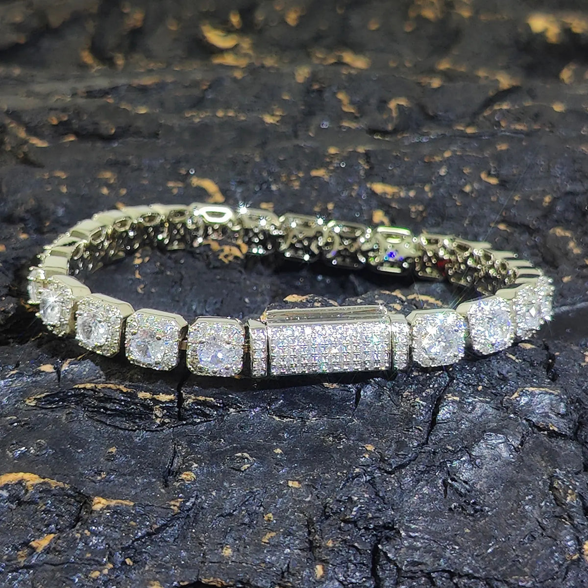 Unisex Jewelry & Accessories "HHIOK Hip Hop Style 5/7mm Iced Tennis Chain 18K Gold Plated 5A Cubic Zirconia Fashion Exquisite Bracelet"