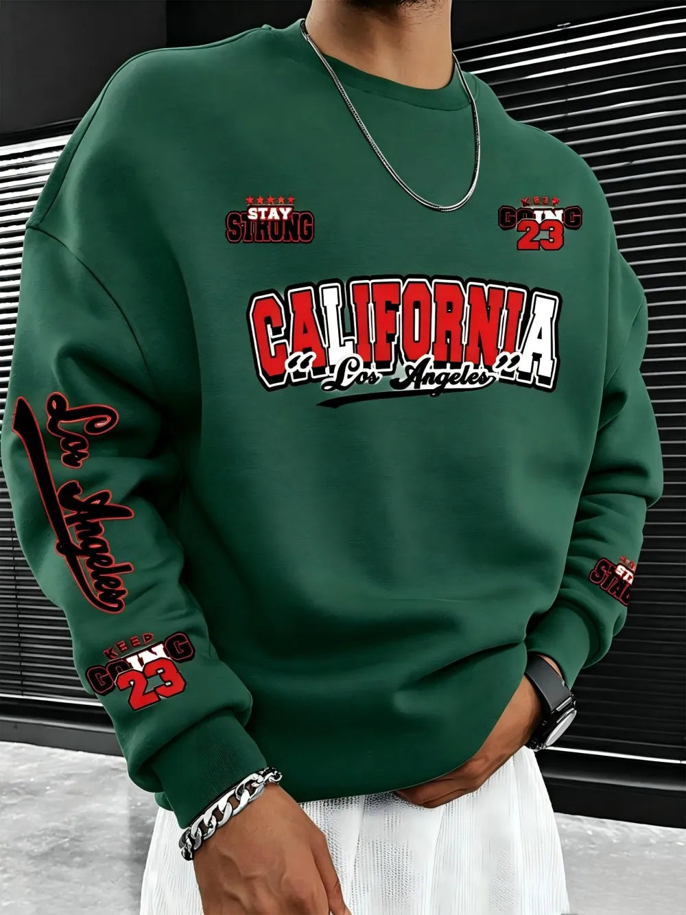 Men Hoodie Sweatshirt "California 23"