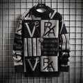 Men Sweater "Stripe Pullovers Printing Round Neck Sweater"