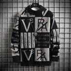 Men Sweater "Stripe Pullovers Printing Round Neck Sweater"