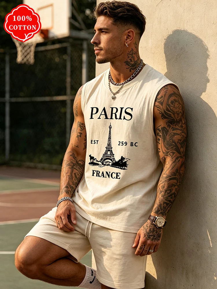 Men Tank Shirt "Paris Tour Eiffel"