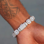 Unisex Jewelry & Accessories "Valentine Day Cluster Tennis Bracelet Hip Hop Jewelry Sparkle 5A CZ Diamond"