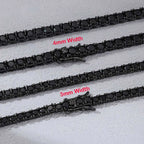 Unisex Jewelry & Accessories "Black CZ Tennis Chain Bracelet Hip Hop Black Ice Plated Tennis Bracelet Men and Women"