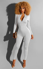 Women Jumpsuit "Casual Sporty Solid Bodycon Jumpsuit Women Outfits Long Sleeve"