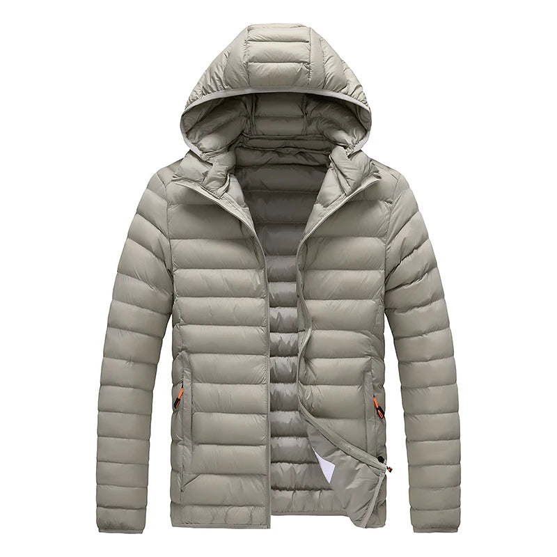 Men Parkas "Casual Outwear Detachable Hat Outfits Parkas Coat"