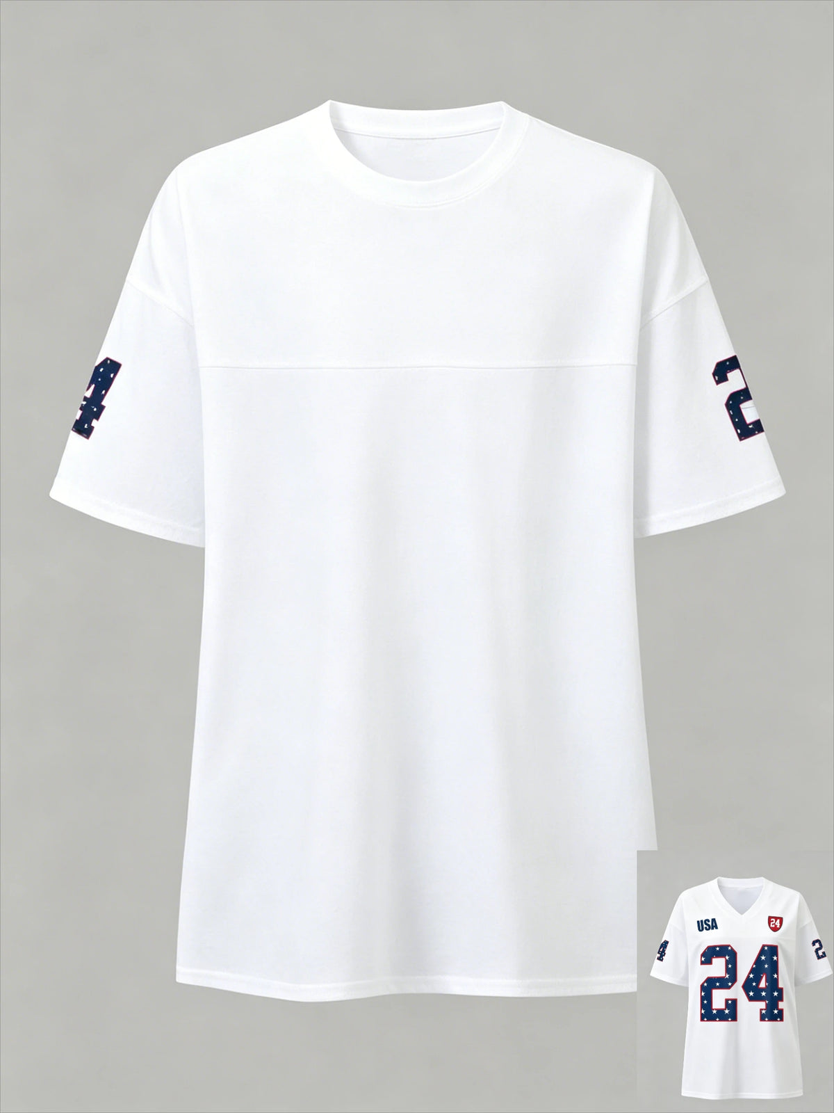 Women T-Shirt & Polo "USA No.24 Printed Jersey T-Shirt Women Breathable Short Sleeve"