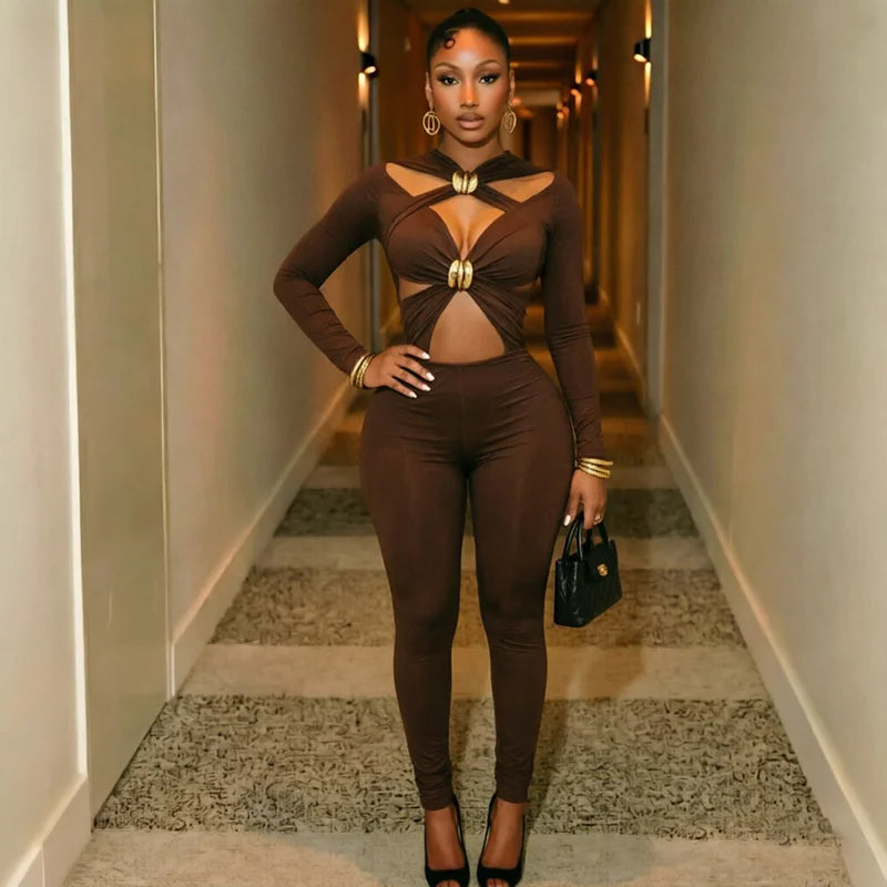 Women Jumpsuit "Sexy Hollow Out Bandage Jumpsuits"