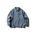 Men Denim Top"Vintage Heavyweight Denim Jacket Washed Distressed Style Lapel Collar Classic"