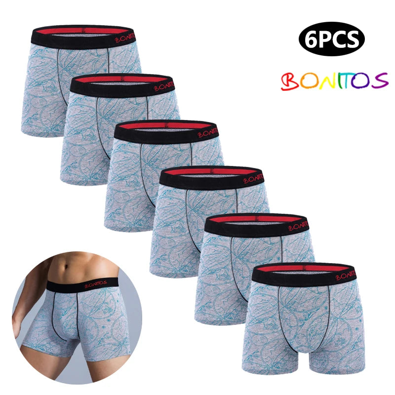 Men Panties Cotton Boxers For Man Underwear / 6pcs