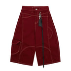 Men Short "Summer Denim Shorts Mens Streetwear Hip Hop Loose Wide Leg"