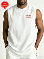 Men Tank Shirt "Just Kiss Me"