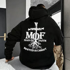 Men Hoodie Sweatshirt "Man Of Faith"