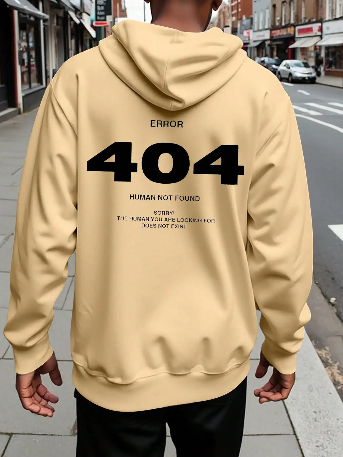 Men Hoodie Sweatshirt "ERROR 404 Human Not Find"