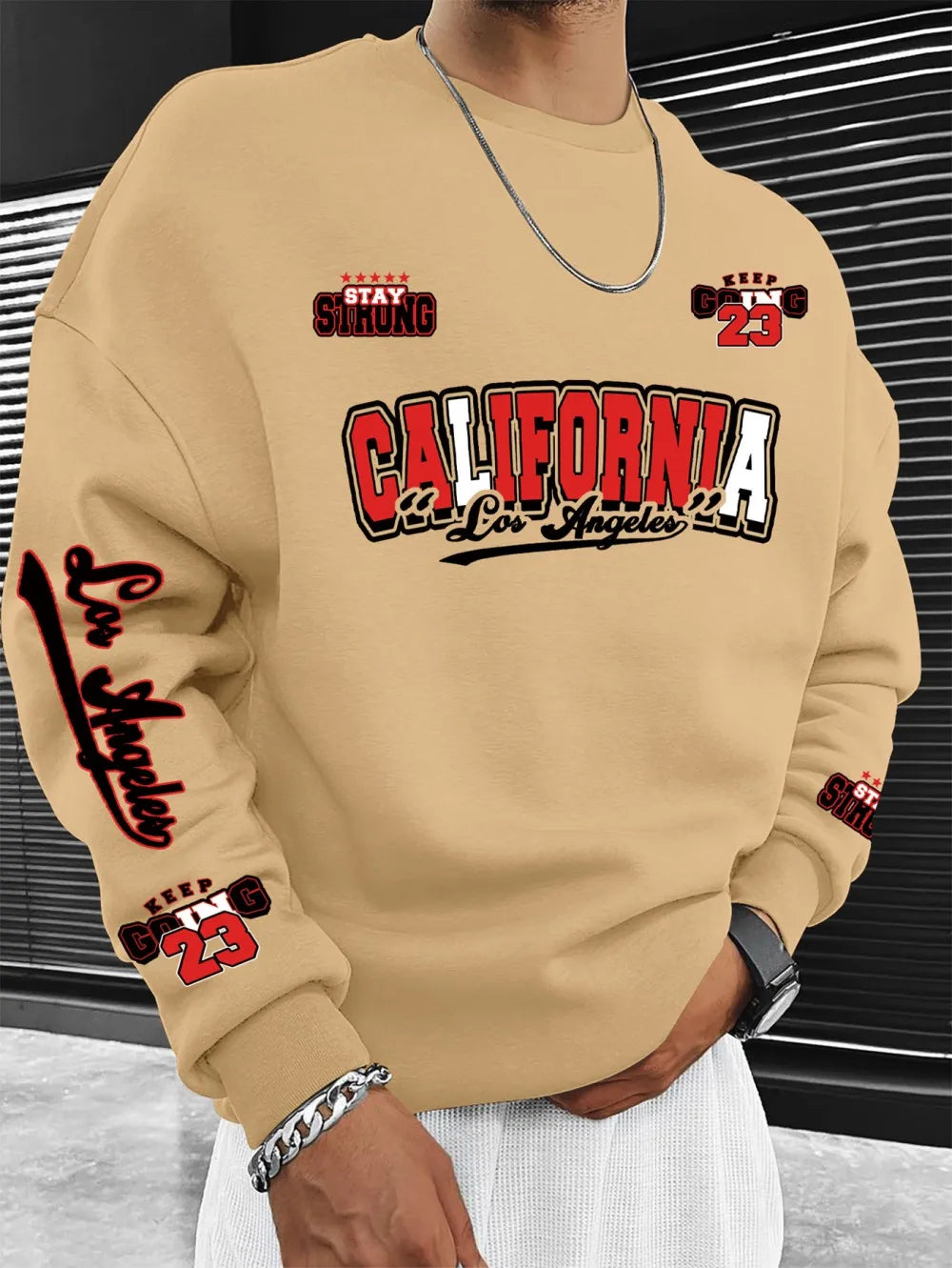 Men Hoodie Sweatshirt "California 23"