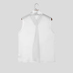 Men Tank "See Through Sleeveless, Tie Neck"
