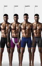 Men Long Performance Mesh Long-Leg Boxer Briefs / 3pcs