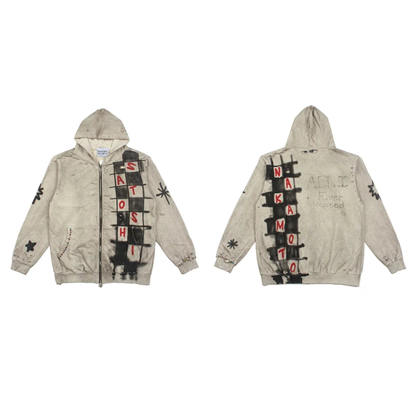 Men Hoodie Sweatshirt "SATOSHI NAKAMOTO Vintage"