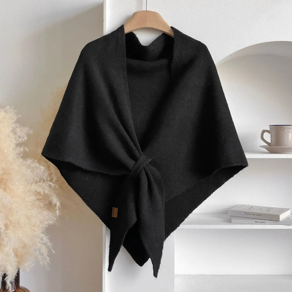 Women Coat & Jacket "Luxury Faux Cashmere Triangle Shawl Cape"