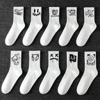 Men's sports socks"Ghost face graffiti" 10 pairs