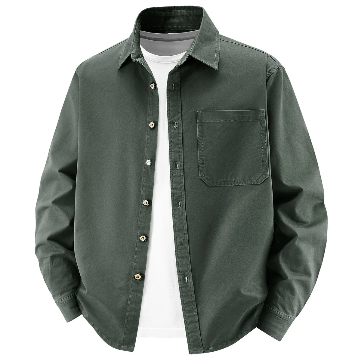 Men Shirt "Solid Color Long-Sleeved"