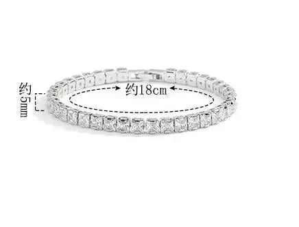Unisex Jewelry & Accessory "3mm 4mm D Color Moissanite Tennis Bracelet Full Diamond GRA 925 Sterling Silver Wedding Jewelry Bracelets"