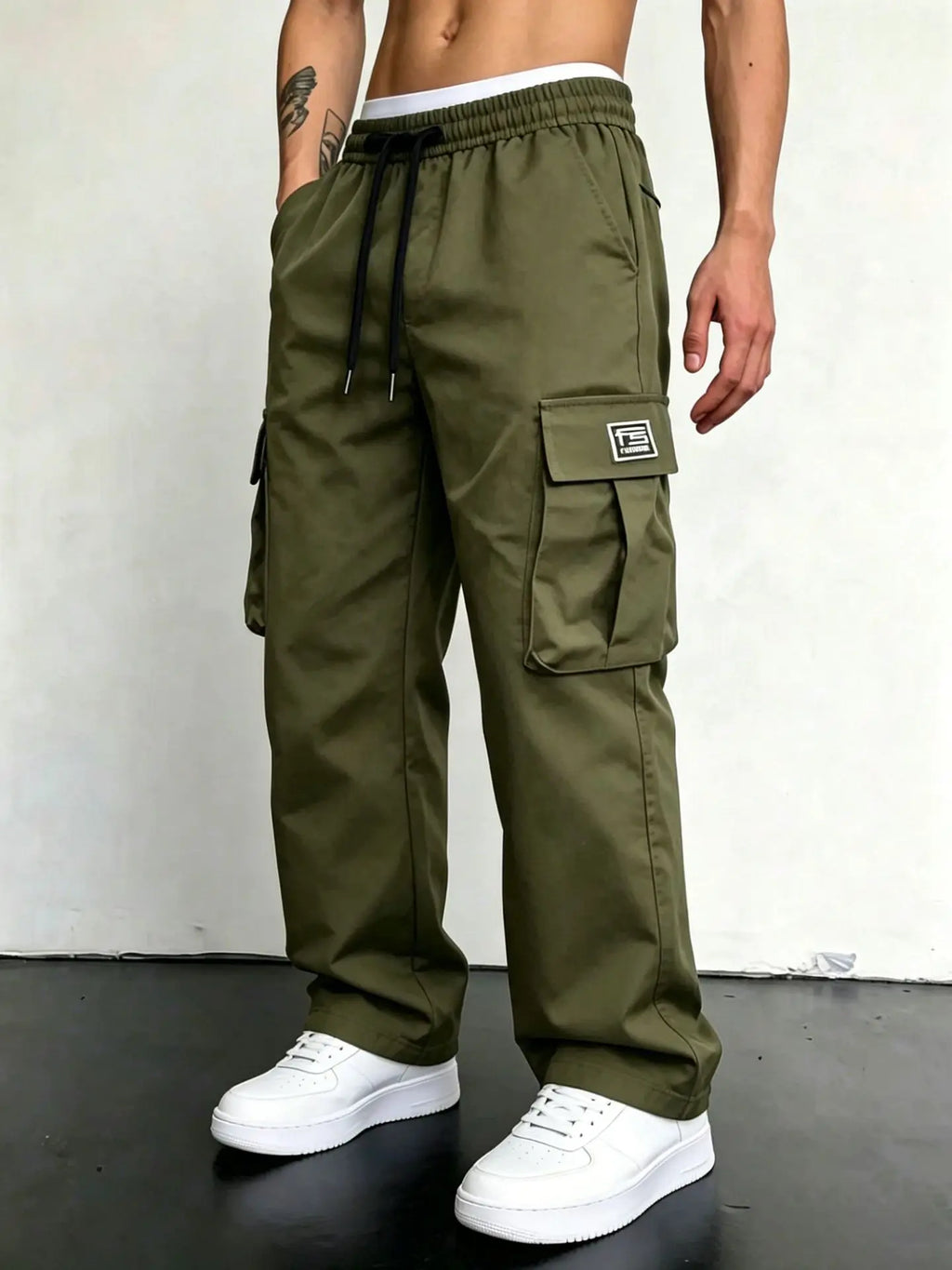 Men Cargo Pants "Male Army Green"