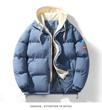 Men Down Coat"fake two-piece hooded coat"