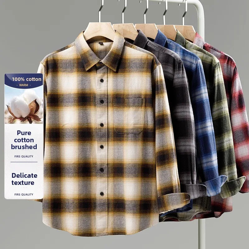 Men Shirt "Cotton Flannel Polished Plaid"