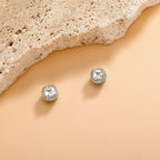 Unisex Jewerly "TOPGRILLZ 1 Pair Square Iced Out Cubic Zirconia Brass Magnetic Ear Clip Simple Fashion No Piercing"