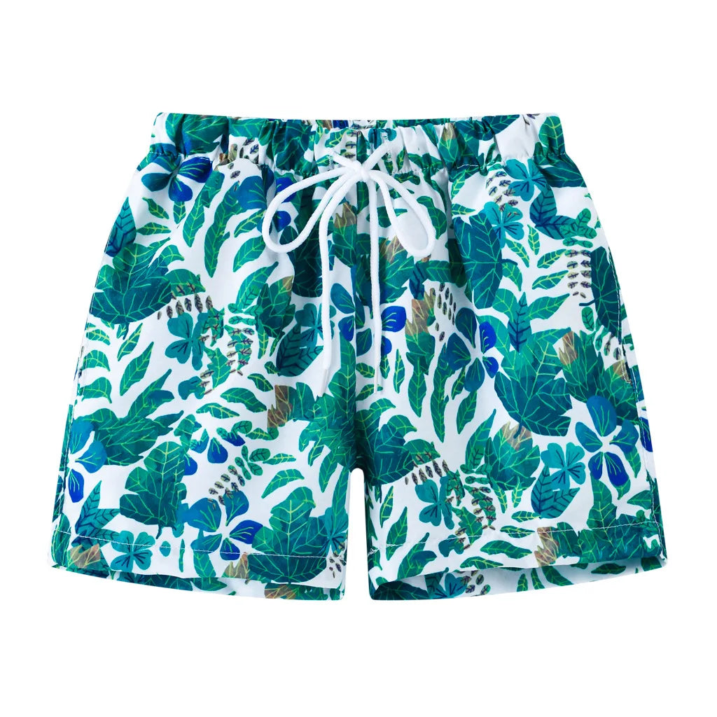 Men's Summer Swimming Trunk Swimwear Flower Printed Swimsuits Swimwear