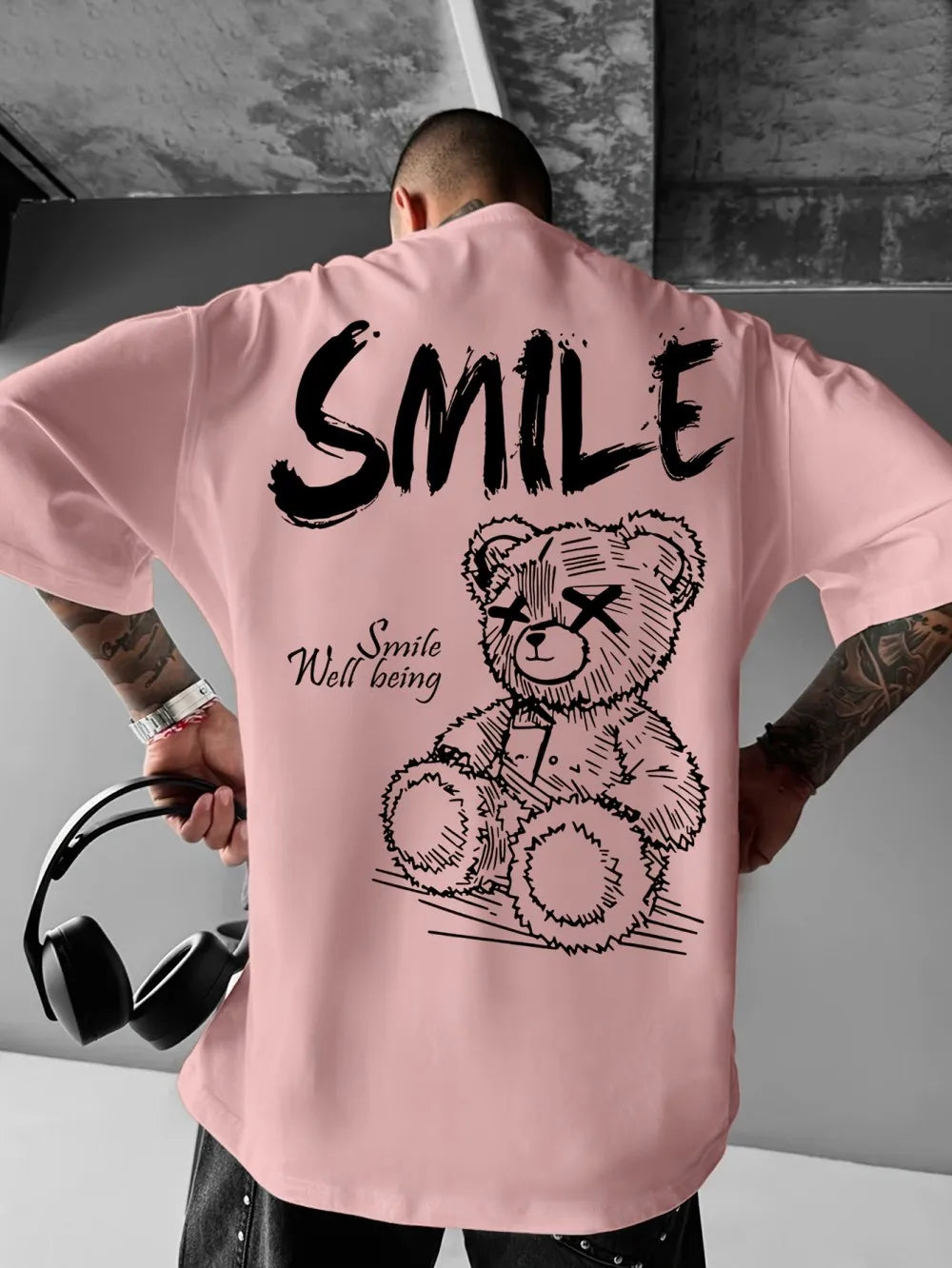 Men T-Shirt "Smile Well Being Teddy Bear"