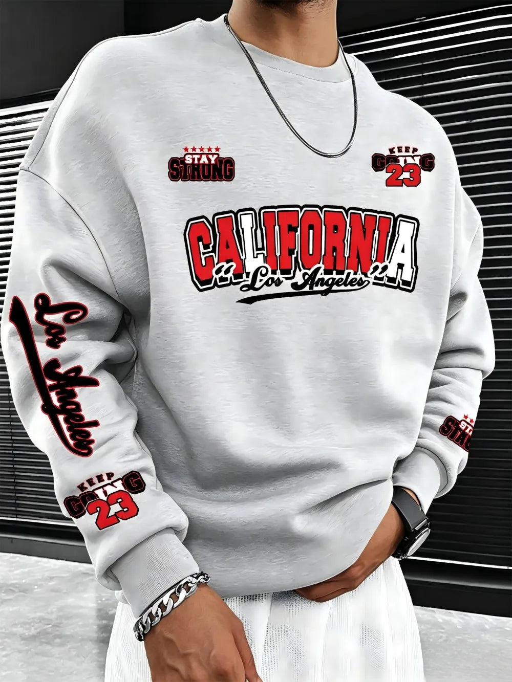 Men Hoodie Sweatshirt "California 23"