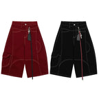 Men Short "Summer Denim Shorts Mens Streetwear Hip Hop Loose Wide Leg"