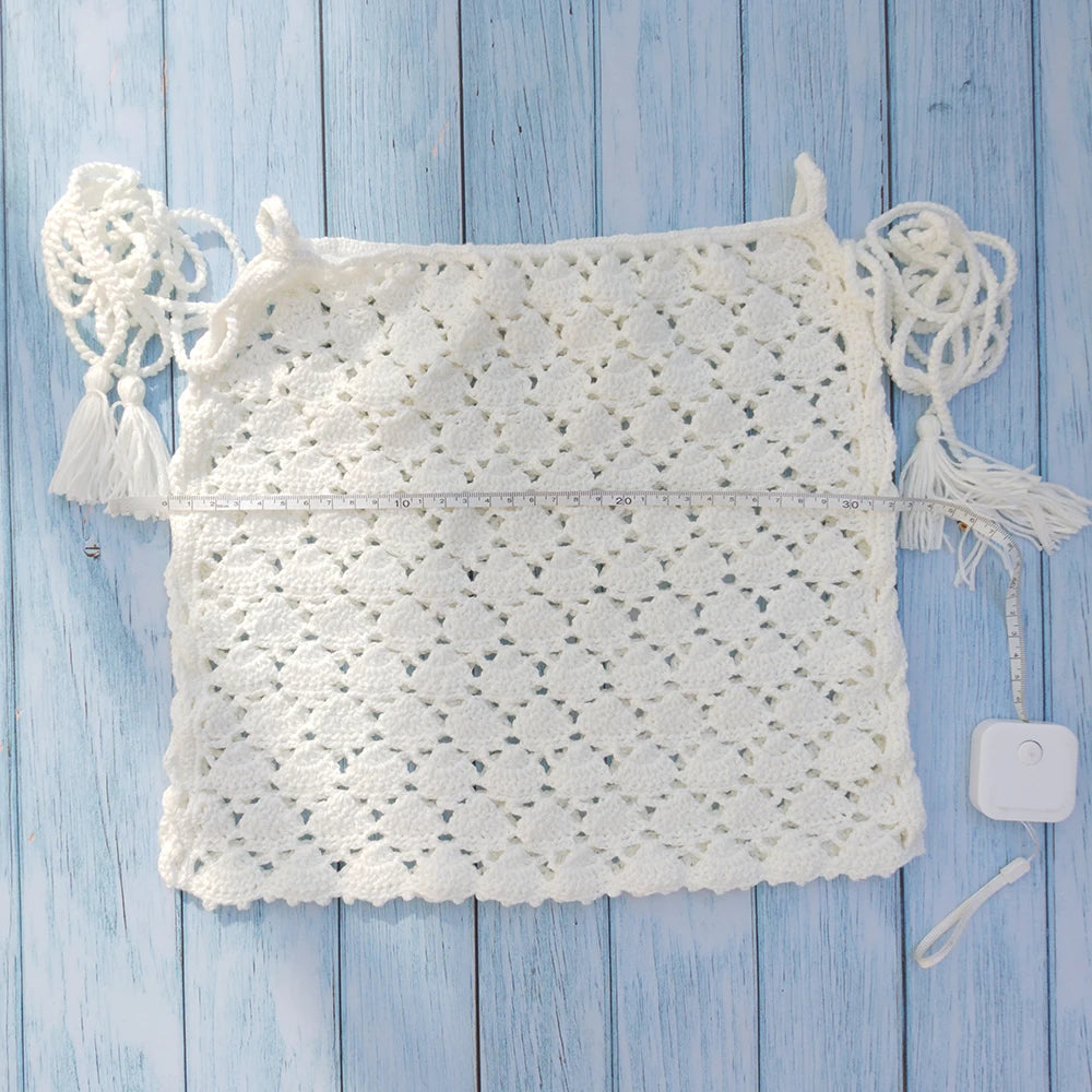 Women Cover "High Quality Bikini Cover Up Mini Skirt Beach Skirt Hollow Hand Made"