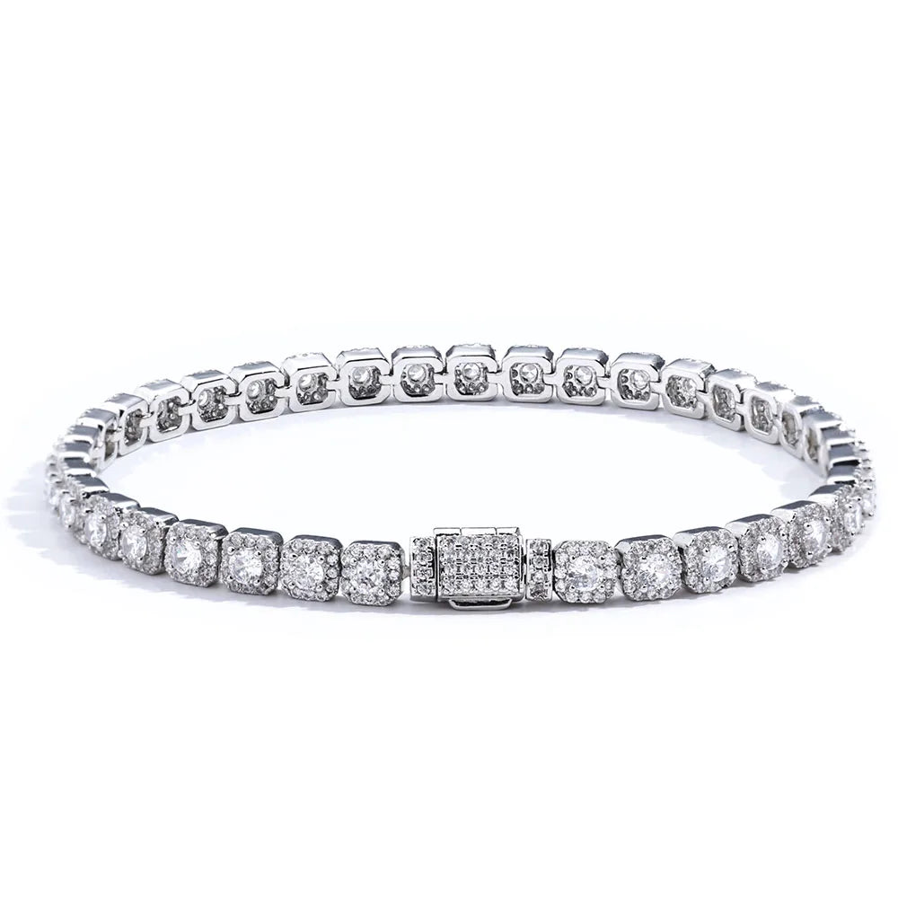 Unisex Jewelry & Accessories "HHIOK Hip Hop Style 5/7mm Iced Tennis Chain 18K Gold Plated 5A Cubic Zirconia Fashion Exquisite Bracelet"