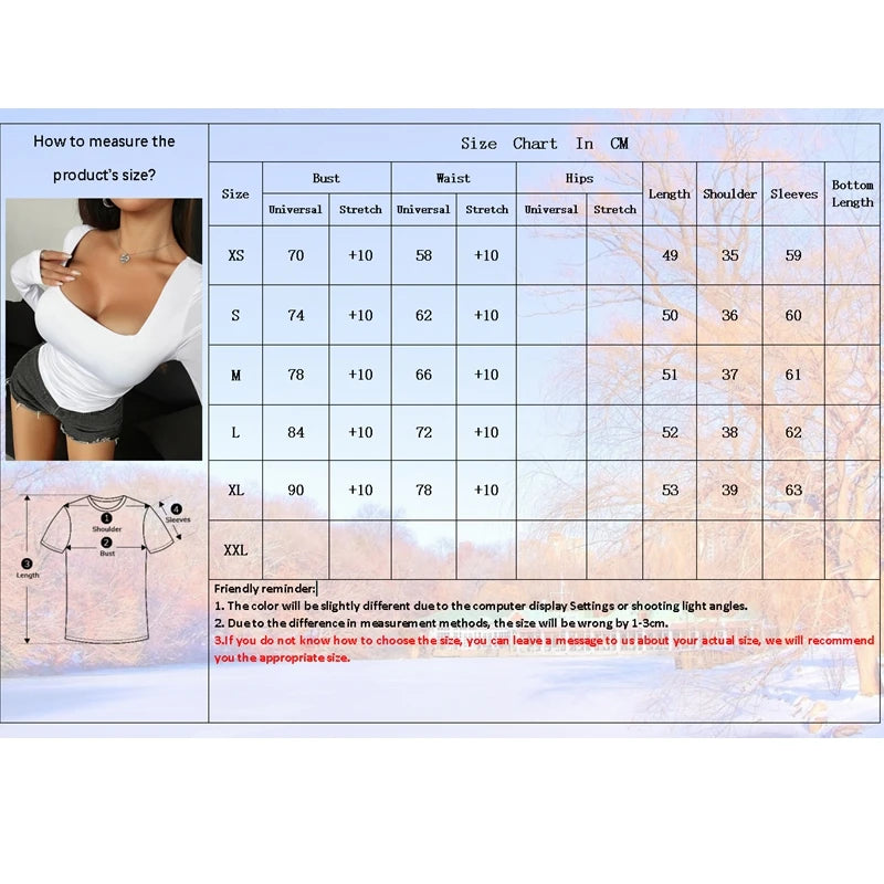 Women T-Shirt & Polo ""Square-Cut Collar T-shirt Slim Long Sleeve Tops Sexy"