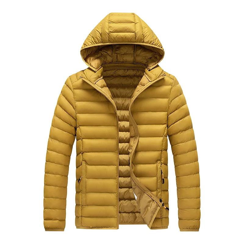 Men Parkas "Casual Outwear Detachable Hat Outfits Parkas Coat"